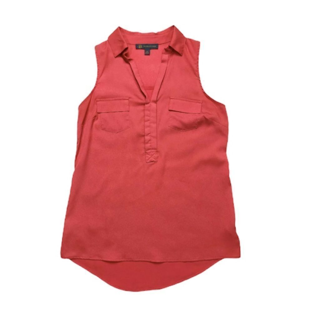 The Limited Outback Red Sleeveless Collared Tank Top Blouse Size XS